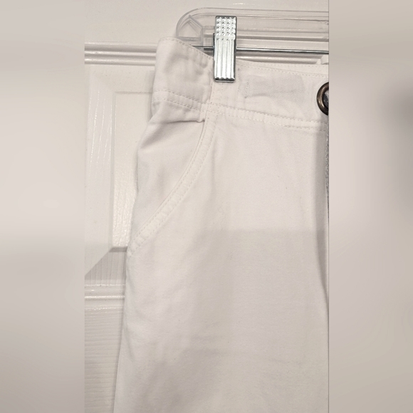 Roxy Women's white high rise wide straight leg cotton pants throuser size 7 - Picture 5 of 9